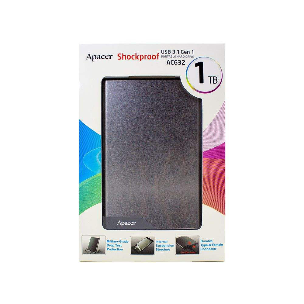 خرید هارد اکسترنال اپیسر شاک پروف 1 ترابایت مدل Apacer AC632 External Hard Disk 1TB تجریش