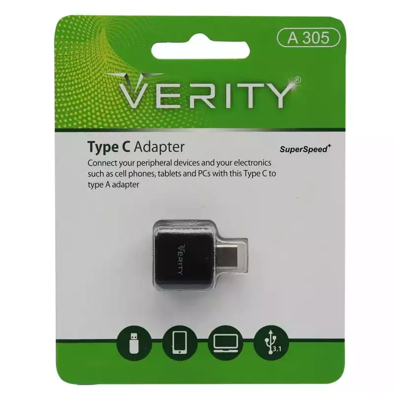 Verity A305 OTG USB To Type-C Adapter-P خرید مبدل OTG USB-C وریتی Verity A305 تجریش