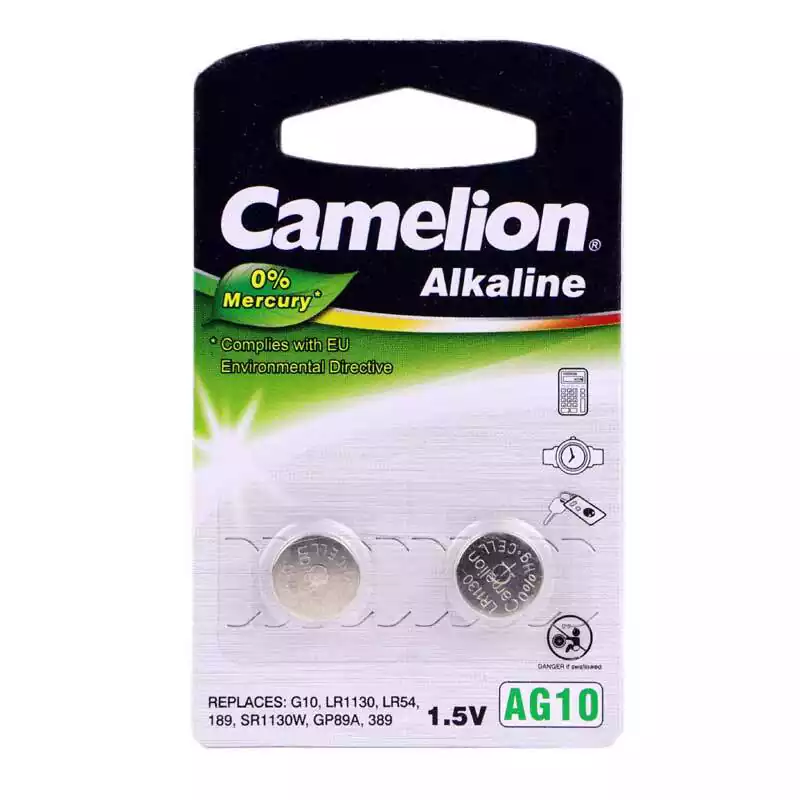 Camelion AG13 Alkeline Minicell Battery-F خرید باتری سکهای کملیون Camelion Alkaline AG10 بسته ۲ عددی تجریش