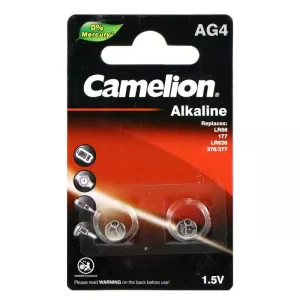 خرید باتری سکه‌ای کملیون Camelion Alkaline AG4 بسته ۲ عددی تجریش