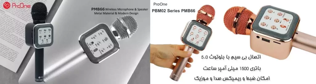 خرید ProOne PBM02 Series PMB66 Wireless Microphone-Speaker تجریش