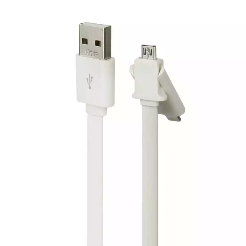 USB To Lightning-MicroUSB Cable-F خرید کابل تبدیل USB به لایتینگ و میکرویواسبی طول 1متر تجریش