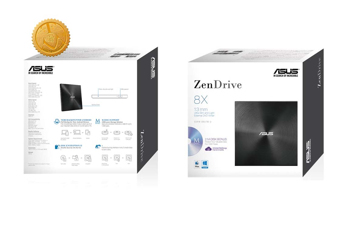 قیمت خرید درایو نوری اکسترنال ایسوس اصلی ZenDrive 08U9M